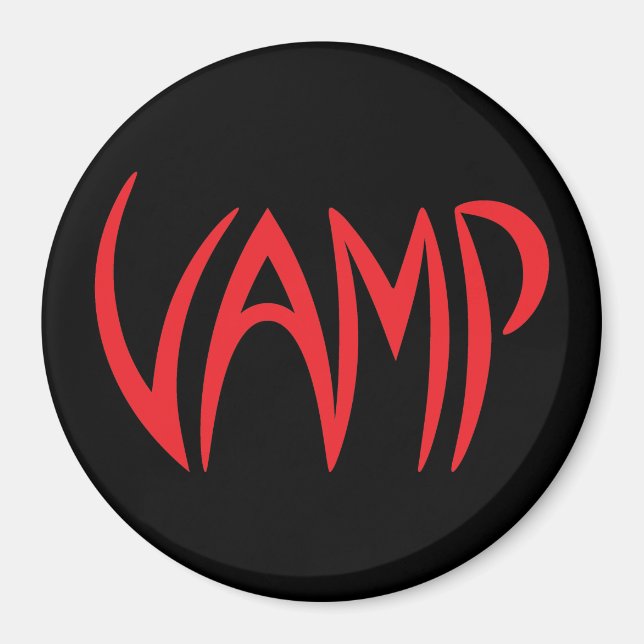 Imã Versão do Texto Vamp (Preto/Vermelho) (Frente)