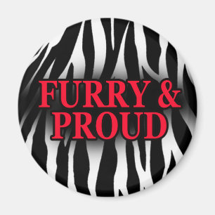 Imã Versão peludo & orgulhosa da zebra do ímã