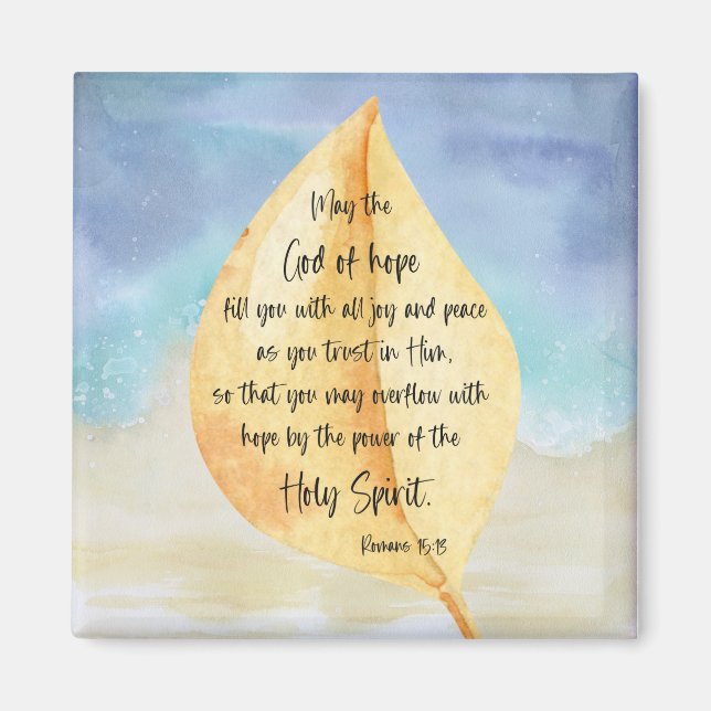 Imã Verso bíblia Romanos Amarelo Magnético (Frente)