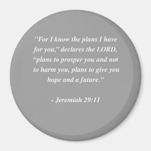 Imã Verso da bíblia do 29:11 de JEREMIAH