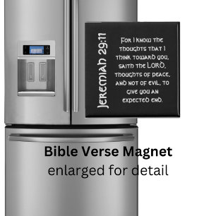 Imã Verso de Bíblia preto moderno Jeremiah 29:11 