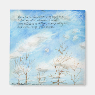 Imã Verso "O Vento nos Willows" sobre a Pintura