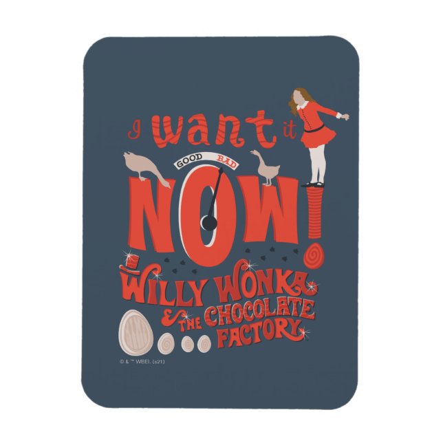 Ímã Veruca Salt - Eu Quero Agora! (Vertical)