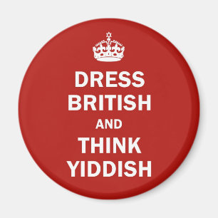 Imã Vestido britânico e Think iiddish