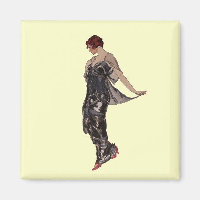 Imã Vestido da Noite da Seda de 1914 (Frente)