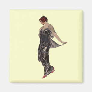 Imã Vestido de noite de seda 1914