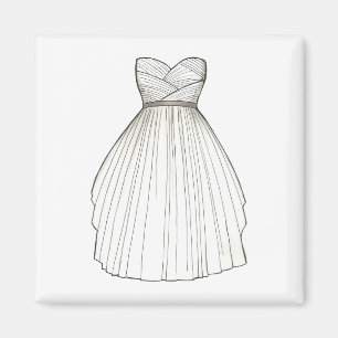 Imã Vestido de Noiva para a Noiva Futura Chá de Panela