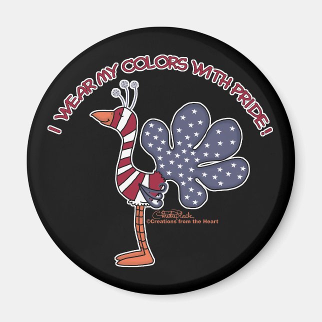Imã Vestir minhas cores com orgulho (Frente)