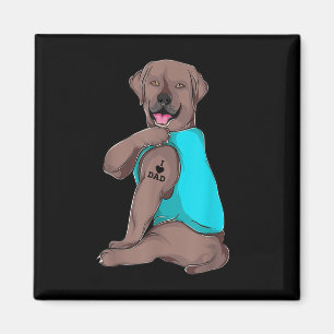 Imã Vestuário de Tatuagem do Labrador Retriever Eu Amo