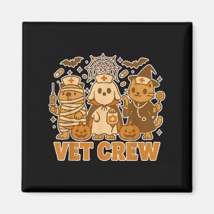Imã Vet Crew Halloween Cão Gato Capybara Pet Te