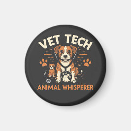 Imã Vet Tech Animal Whperer Cute Puppy Stethoscope