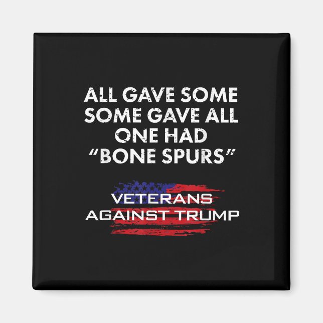 Imã Veteranos Antirtrump Draft Dodger Bone Spurs Para  (Frente)
