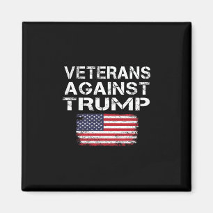 Imã Veteranos Contra Trump Camiseta Veteranos Militare