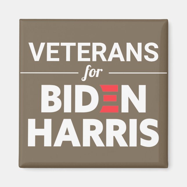 Imã Veteranos para Biden Harris Texto Personalizado Br (Frente)