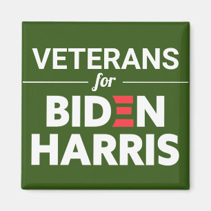 Imã Veteranos para Biden Harris Texto Verde