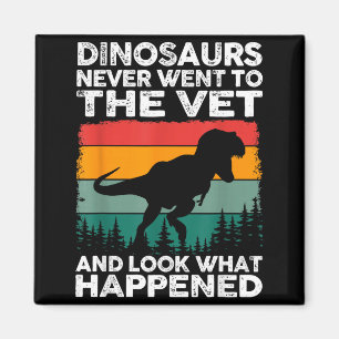 Imã Veterinário Dinossauro Veterinário Divertido Vida
