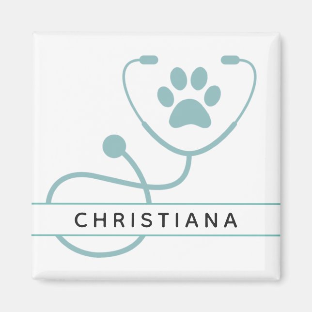 Imã Veterinários Veterinários Personalizados (Frente)