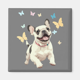 Imã Vetor de Buldogue Francês pintando um animal adorá