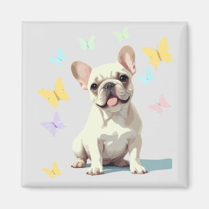 Imã Vetor de Buldogue Francês pintando um animal adorá