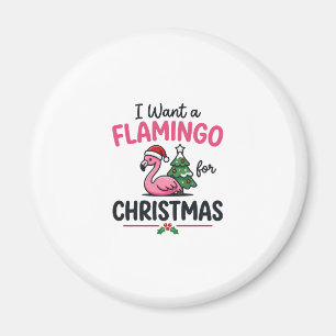Imã Vetor de Citação de Natal de Flamingo
