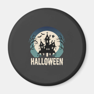 Imã Vetor de Luar de Casa Assombrada de Halloween