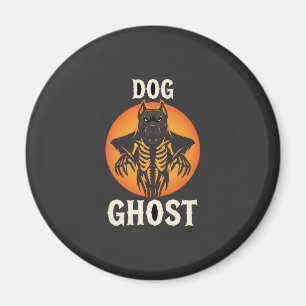Imã Vetor de Terror de Halloween Fantasma de Cachorro