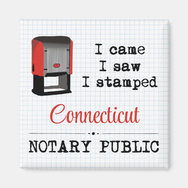 Imã Vew Samped Notary Public Connecticut (Frente)
