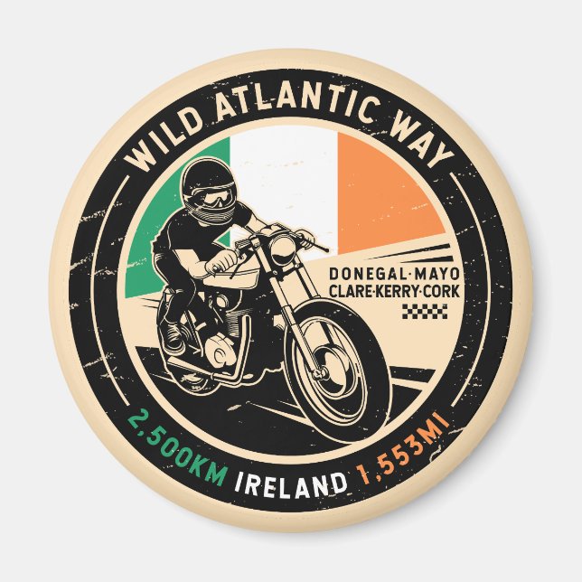 Imã Via Atlântica Selvagem | Irlanda | Motociclos (Frente)