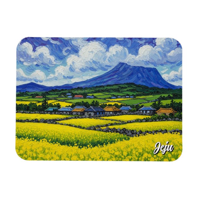 Ímã Viagem à Ilha de Jeju, Coreia do Sul (Horizontal)