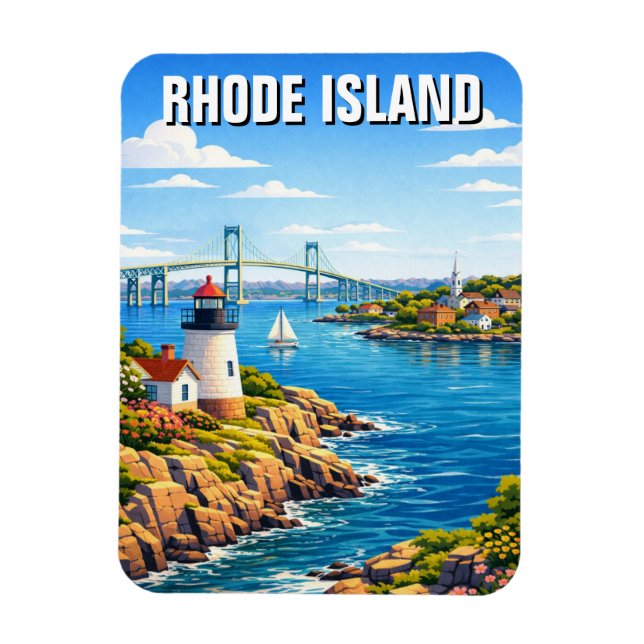 Ímã Viagem a Rhode Island (Vertical)