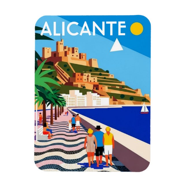 Ímã Viagem Alicante Espanha (Vertical)