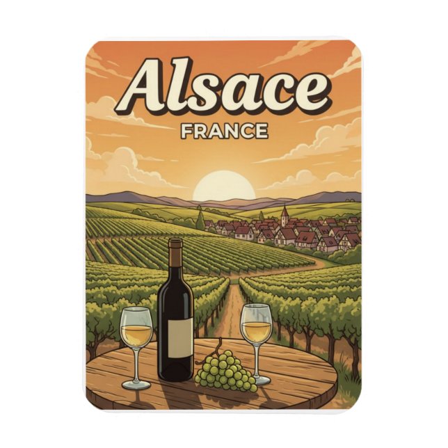 Ímã Viagem Alsácia França (Vertical)