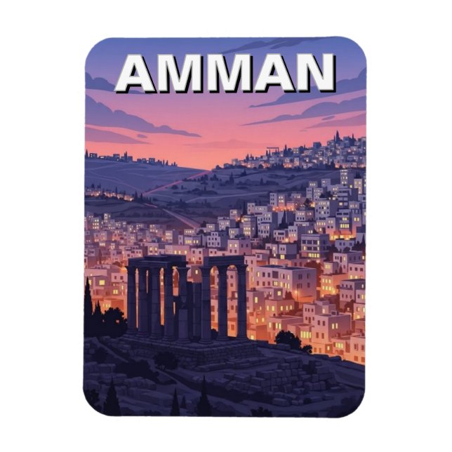 Ímã Viagem Amã Jordânia (Vertical)
