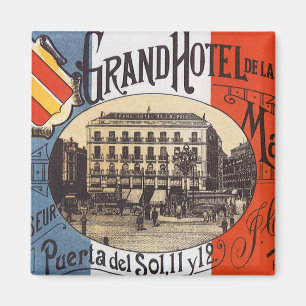 Imã Viagem Antiga, Grand Hotel Paix, Madrid, Espanha