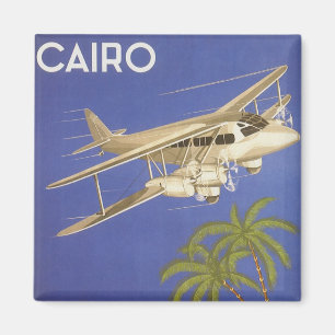 Imã Viagem Antiga para o Cairo, Egito, Avião Biplano
