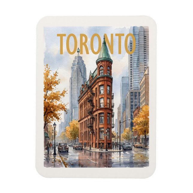 Ímã Viagem Antiga Toronto Canadá (Vertical)