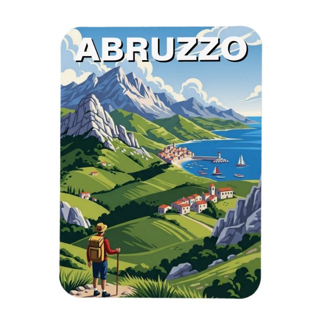 Ímã Viagem ao Abruzzo Itália (Vertical)