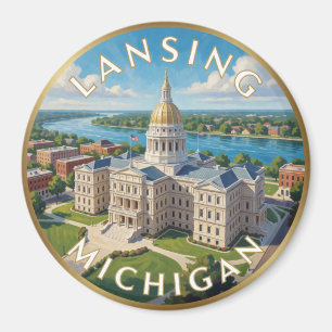 Imã Viagem ao Capitólio Estadual de Lansing Michigan