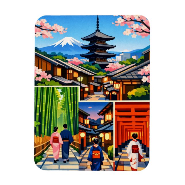 Ímã Viagem ao Japão Kyoto  (Vertical)