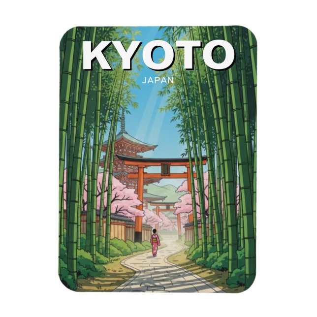 Ímã Viagem ao Japão Kyoto (Vertical)