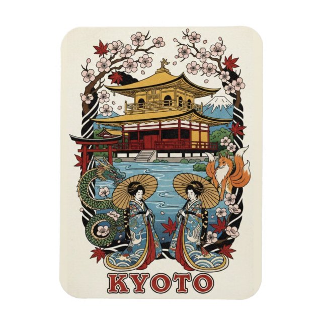 Ímã Viagem ao Japão Quioto (Vertical)