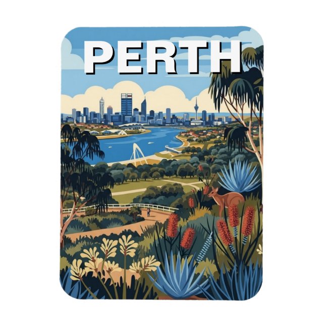Ímã Viagem ao King's Park em Perth (Vertical)