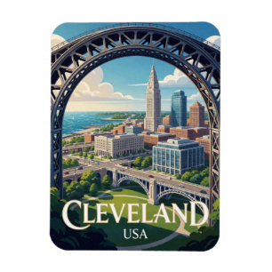 Ímã Viagem ao Lago Erie em Cleveland Ohio