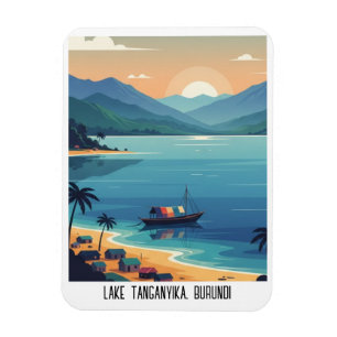 Ímã Viagem ao Lago Tanganica no Burundi