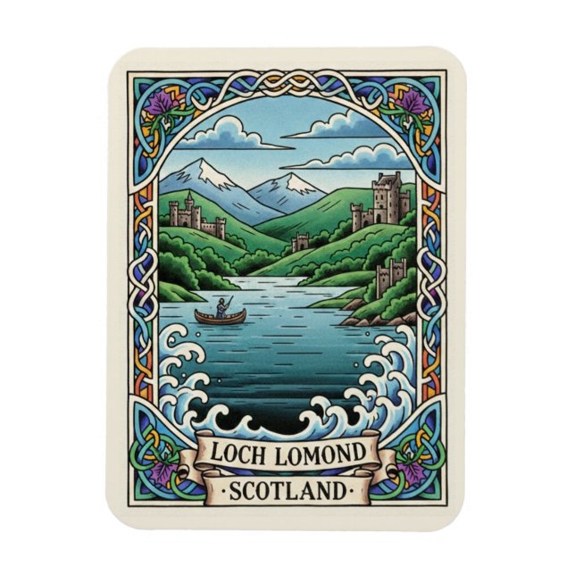 Ímã Viagem ao Loch Lomond Escócia (Vertical)