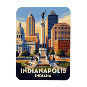 Ímã Viagem ao Monumento de Indianapolis Indiana