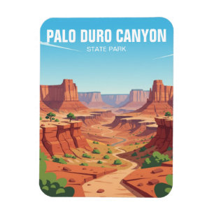 Ímã Viagem ao Parque Estadual do Palo Duro Canyon no T