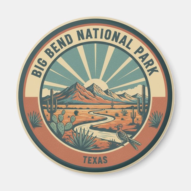 Imã Viagem ao Parque Nacional Big Bend (Frente)