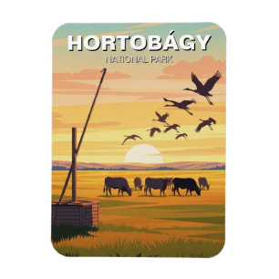Ímã Viagem ao Parque Nacional Hortobagy na Hungria