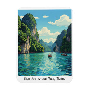 Ímã Viagem ao Parque Nacional Khao Sok Tailândia